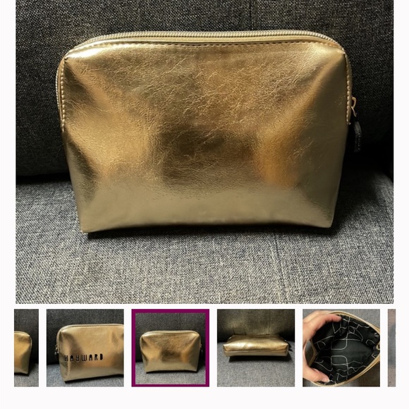 Hayward Gold Makeup Baglike new zip top inside clean open to offers - Picture 4 of 6